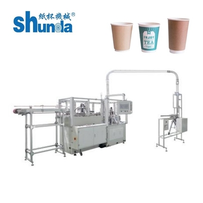 Automatische dubbelwandige papieren koffiekopjes die machinegroottebereik maken 6-22oz