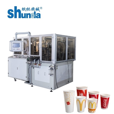Hoog efficiënte enkelvoudige en dubbele PE/PLA bedekte papierbekermachine 4,8 kW