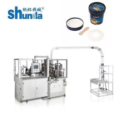 PE-gecoat papier ijsbeker maken machine Ultrasone verwarming afdichting met bekertje