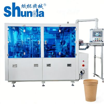 160 stuks/min Warme lucht en ultrasone afdichting High Speed Servo Paper Cup Machine voor koud drankje