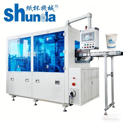 160 stuks/min Servo papierbekermachine met warme lucht en ultrasone afdichting, ideaal voor koude dranken
